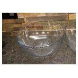 Set of 5 Clear Glass Mixing Bowls - 2 Large and 3 Small