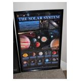 Set of 2 Educational Posters: The Solar System & The Moon