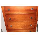 Wooden 4-Drawer Chest of Drawers in Warm Finish