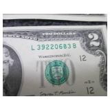 6 Sequential, Uncirculated $2 Bills...