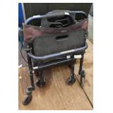 Invacare Heavy Duty Folding Walker with Brake and Seat