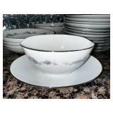 Noritake Barcolle Bone China Dinnerware Set Serving for 12 and Serving Pieces as seen in photos