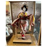 Japanese Geisha Doll in Case