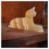 Alabaster Carving Of Sphinx Of Memphis Measuring 6 Inches