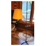 Black Metal Floor Lamp With Adjustable Height Lamp Measuring 55 Inches