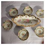 Six Nippon Hand Painted Small Dishes And Trinket Dish