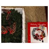 Holiday Garlandand Santa Wreath