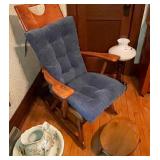 Vintage Antique Rocker With Step Stool