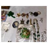 Jewely Box and Variety of Vintage Jewely as Seen in Photo