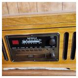 Retro Oak Detrola Vinyl Record Player, CD Player, Cassette Player, AM/FM Radio