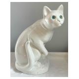 Cute Cat Motif Accent Pillow and Figurines