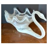 Vintage Mid Century Hand Blown Art Glass Swan Decorative Figurine