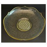 Lovely Yellow Depression Glass Platter