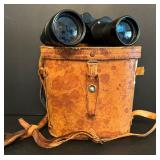 Vintage Binoculars and Leather Case / Binolux Coated Optics No. W7-100580