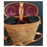 Vintage Binoculars and Leather Case / Binolux Coated Optics No. W7-100580