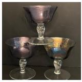 All in One! Stunning Glassware with Etched, Crystal and Clear with Gold Rims