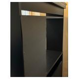 Black Wooden Desk Including Cubies, Pull out Shelf and More