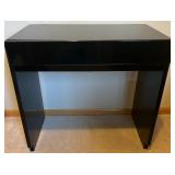 Vintage Black Enamel Desk Single Drawer by Lane