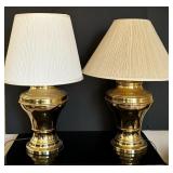 Pair of Vintage Brass Table Lamps