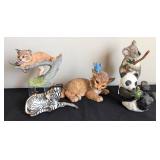 Assorted Franklin Mint Porcelain Animal Figurines