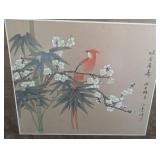 Pair of Framed Asian Bird Prints