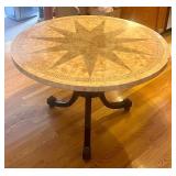 Eggshell Inlay Round Kitchen Table