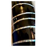 Black Inlaid Mother of Pearl Floor Vase