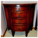 Pair of Curved 4 Drawer End Tables