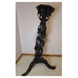 Carved Dragon Pedestal Plant Bonsai Stand