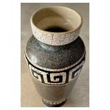 Textured Ceramic Crackled Eggshell Inlay Vase