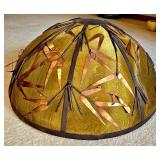 Green & Gold Leaf Dome Light Fixture