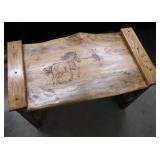 HAND MADE 1/2 LOG BENCH