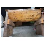 HAND MADE 1/2 LOG BENCH