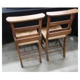 RARE RUSH SEAT CHURCH / SCHOOL CHAIRS