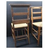 RARE RUSH SEAT CHURCH / SCHOOL CHAIRS