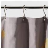 Lot of 2 Room Essentials Celestial Metallic Shower Curtain Size 72 in x 72 in-Gray