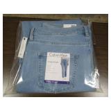 Calvin Klein Womens Jeans Size 16 Vintage High Rise Soft Stretch Straight Leg