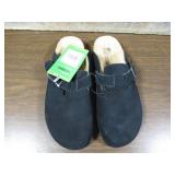 WHITE MOUNTAIN Bari Signature Comfort-Molded Footbed Clog-Black/Suede-Size 7