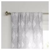 1pc 54"x84" Sheer Clipped Curtain Panel Radiant Gray - Threshold