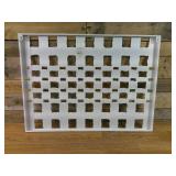 30" x 22" Metal and Paper Pulp Geometric Wall Sculpture Off-White - Threshold