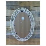 20" x 28" Light Woven Oval Mirror - Threshold designed with Studio McGee