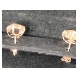 Solid 14k Rose Gold 6mm Morganite Cushion Asscher Stud Earrings