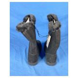 New! Cat & Jack Girls Black Winter Boots Size 8