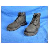 New! Youth Timberland 6 Inch Premium Waterproof Black Nubuck Boots Size 12.5