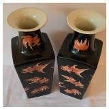 Pair of Vintage Coy Fish Vases