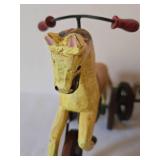 Cute Pair of Wheeled Wooden Horses