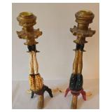 Pair of Chinese Acrobat Candleholders