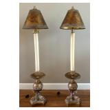 Two Luxurious Tall Table Lamps