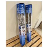 2 2 PacksEvergreen 39" LED White Birch Branches with Batteries, Total of 4 Branches