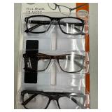 New Design Optics By Foster Grant 3 Pack of Full Frame Classic Reading Glasses +1.25 Woman / Men